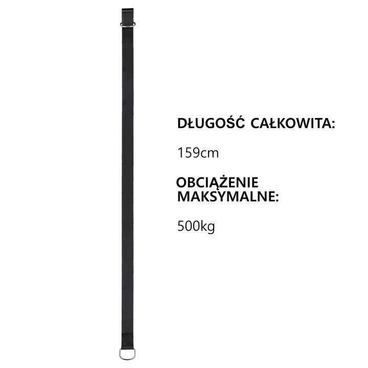 Curea pentru balansoar, Nils, Nylon/Otel, 159 cm, Negru