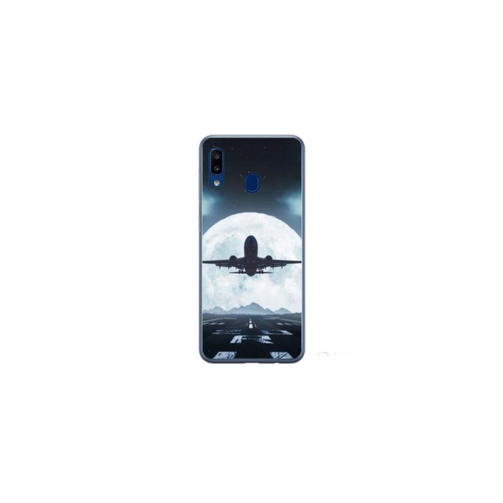 Personalized Swim Case 360 градусово покритие за Samsung Galaxy A30, модел Moon Landing, многоцветен, S1D1M0077
