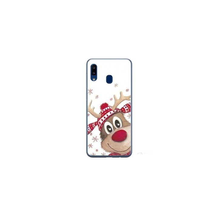 Husa personalizata HQ Print si Folie de Silicon pentru Samsung Galaxy A40, model Reindeer #3, multicolor, S1D1M0053