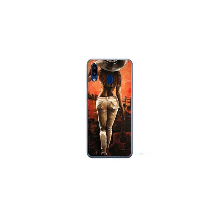 Husa personalizata HQ Print si Folie de Silicon pentru Samsung Galaxy A40, model Sexy Lady, multicolor, S1D1M0113