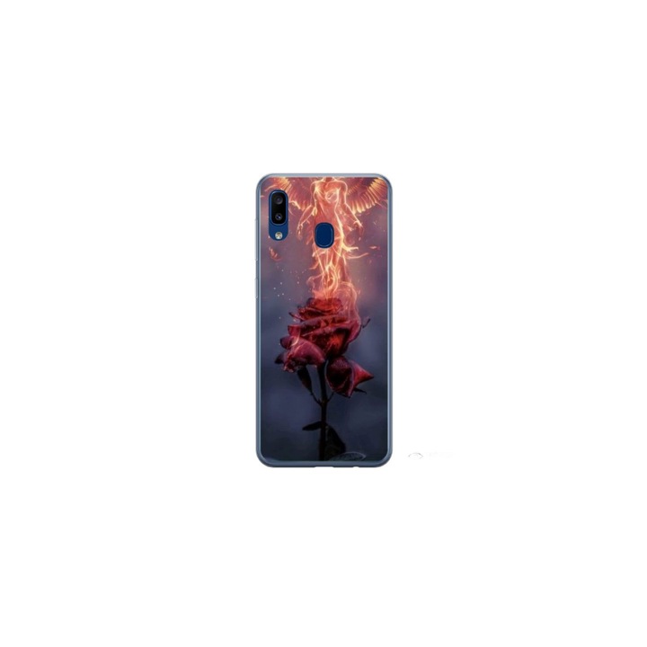 Personalized Swim Case 360 градусово покритие за Samsung Galaxy A30, модел Fire Rose, многоцветен, S1D1M0158