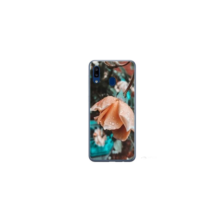 Персонализиран калъф за плуване и силиконово фолио за Huawei Y7 (2019), модел Flowers #10, многоцветен, S1D1M0149