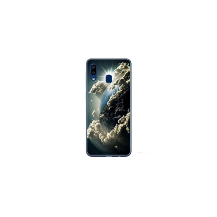 Personalized Swim Case 360 градусово покритие за Huawei P20 Lite, модел Cloudy Earth, многоцветен, S1D1M0067
