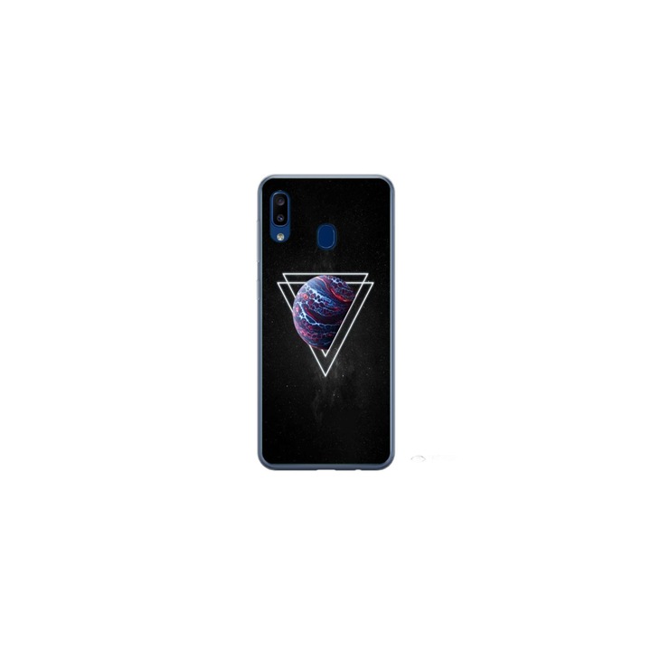 Personalized Swim Case 360 градусово покритие за Samsung Galaxy A30, модел Triangle Planet, многоцветен, S1D1M0278