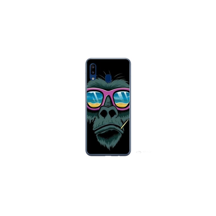 Husa personalizata HQ Print pentru Samsung Galaxy A40, model Gorilla, multicolor, S1D1M0288