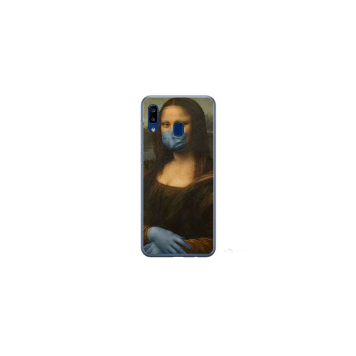Egyedi HQ Print 360 fokos borító Huawei Y6 Prime (2019), Covid Mona Lisa minta, többszínű, S1D1M0327 készülékhez