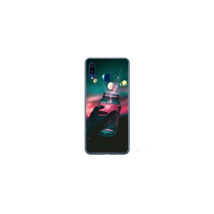Персонализиран калъф за плуване и силиконово фолио за Huawei Y7 (2019), модел Цветен #10, многоцветен, S1D1M0369