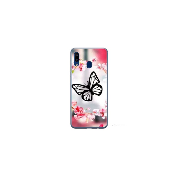 Egyedi HQ Print 360 fokos tok Samsung Galaxy A30-hoz, Butterfly Model #8, többszínű, S1D1M0380