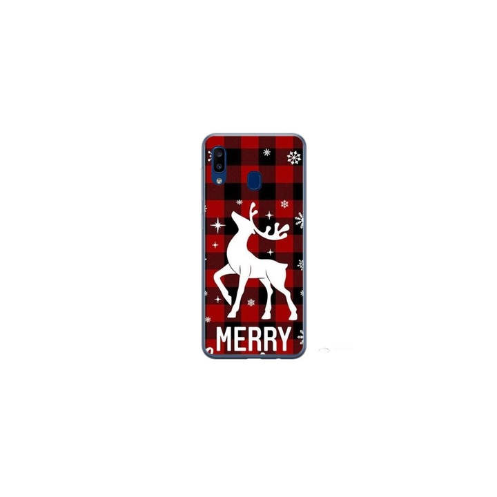Персонализиран калъф за плуване 360 градусов капак за Samsung Galaxy A30, модел Merry Christmas Reindeer #2, многоцветен, S1D1M0050