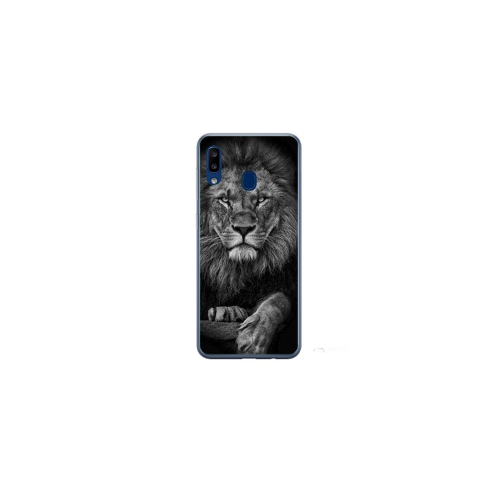 Husa personalizata HQ Print si Folie de Silicon pentru Samsung Galaxy A40, model Lion #2, multicolor, S1D1M0117