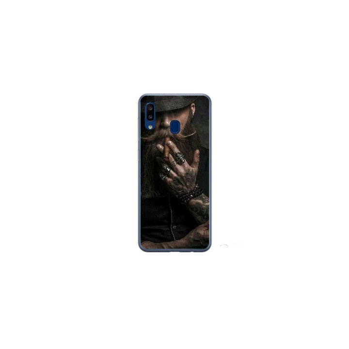 Кейс, 360 градусово покритие за Samsung Galaxy A20e, модел Beard Man, многоцветен, S1D1M0355