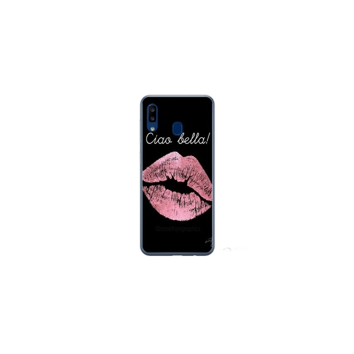 Husa personalizata HQ Print 360 de grad pentru Samsung Galaxy A40, model Ciao Bella!, multicolor, S1D1M0261