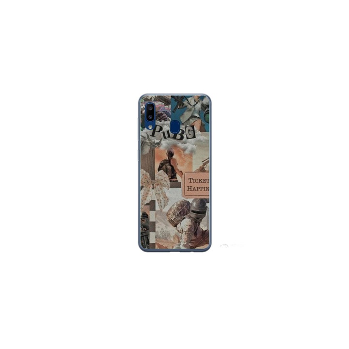 Egyedi HQ Print 360 fokos borító Samsung Galaxy A20, PUBG Model #2, Multicolor, S1D1M0363 készülékhez