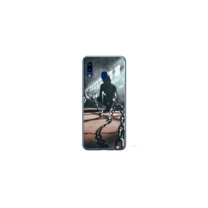 Husa personalizata HQ Print 360 de grad pentru Samsung Galaxy A40, model Chain Man, multicolor, S1D1M0296