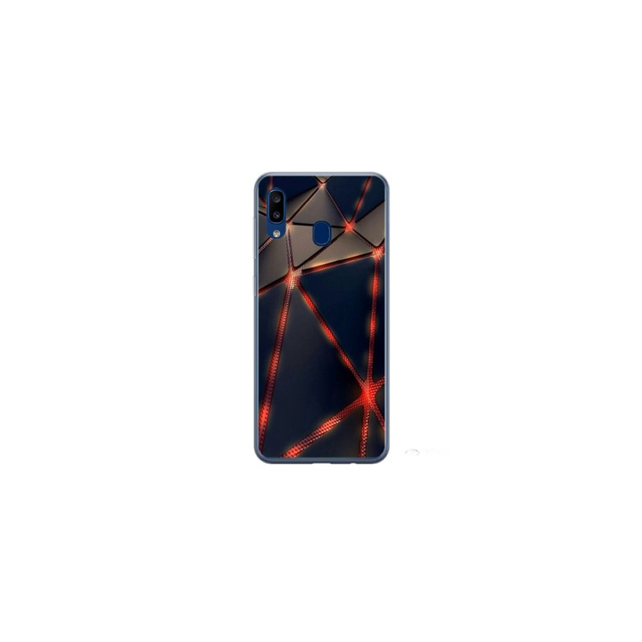 Personalized Swim Case 360 градусово покритие за Samsung Galaxy A30, модел Lava Triangles, многоцветен, S1D1M0367