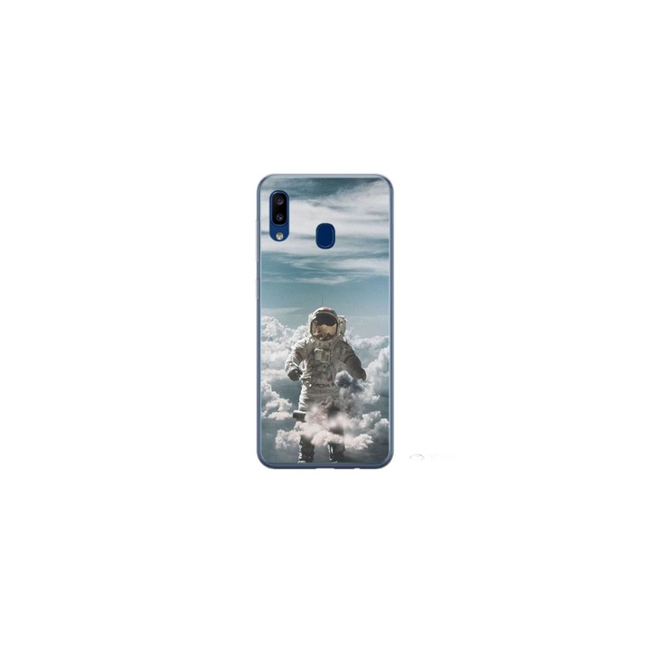 Husa personalizata HQ Print 360 de grad pentru Samsung Galaxy A20, model Astronaut in the Clouds, multicolor, S1D1M0290