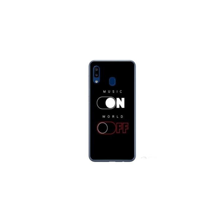 Husa personalizata Swim Case pentru Samsung Galaxy A40, model Phone On World Off, multicolor, S1D1M0131