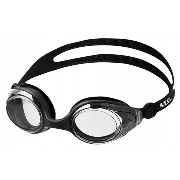 Úszószemüveg, Nils, polikarbonát/szilikon, fekete