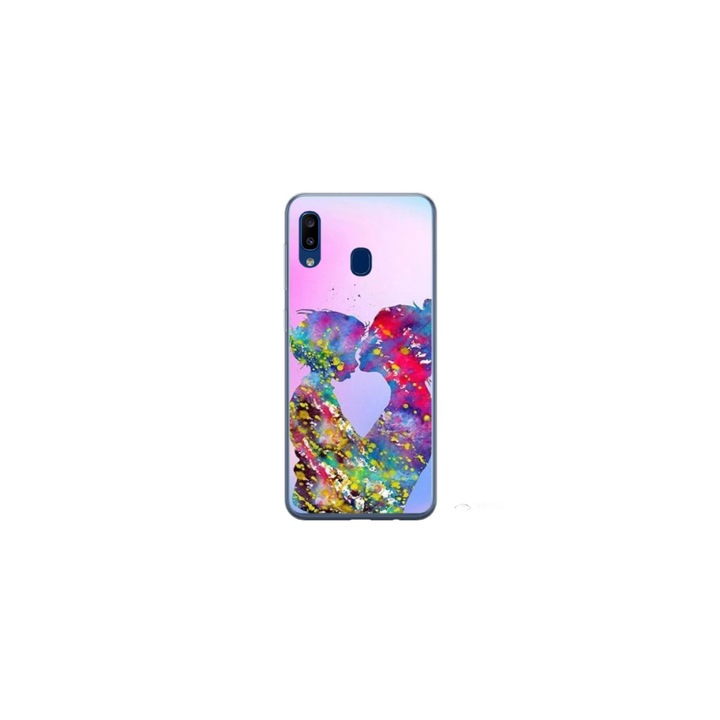 Husa personalizata HQ Print pentru Samsung Galaxy A40, model Colorful Love, multicolor, S1D1M0376