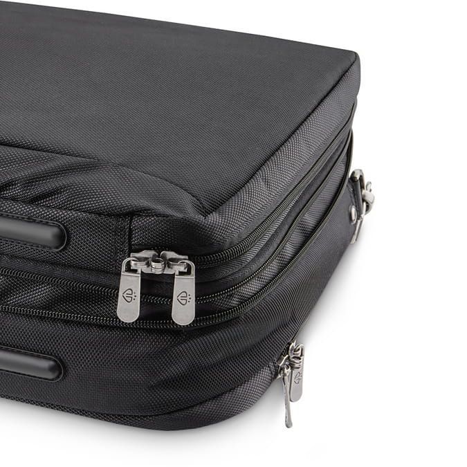 Geanta laptop, Zagatto, Negru, Business, Curea de umar si manere de transport, Extensibila, Buzunare exterioare pentru lucrurile esentiale, Atasabila valiza, Nylon/Poliester, geanta laptop 15.6 inch, 36x45x14 cm, LONDON, ZG109