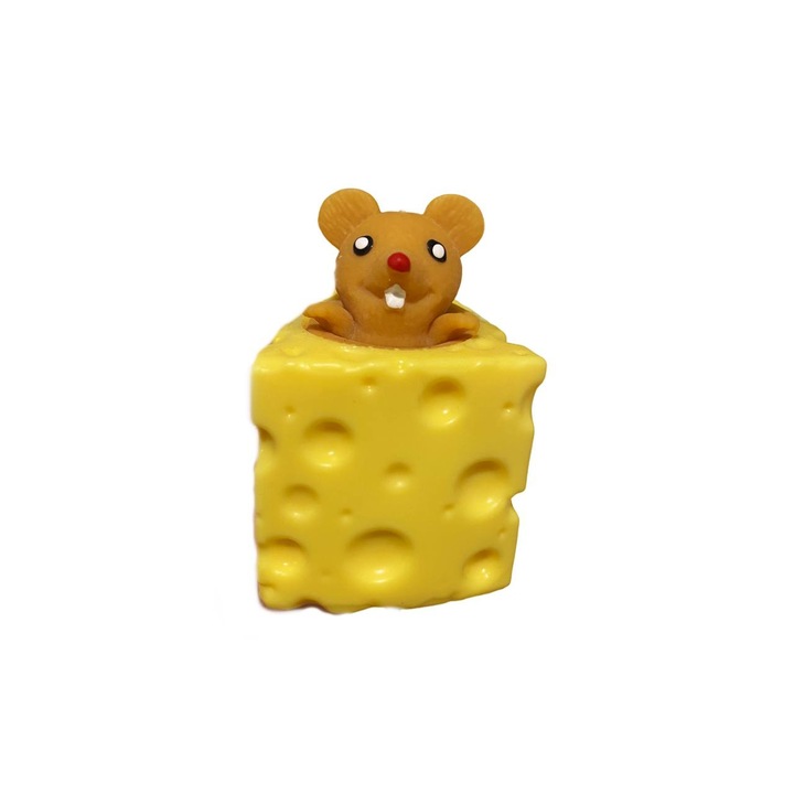 Антистрес играчка, скуиш, блокче сирене, КАФЯВА мишка