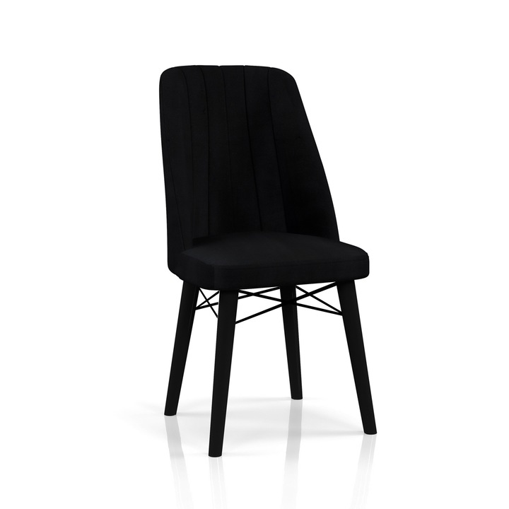 Scaun Babyface Madrid Negru (picior negru) HAMAN