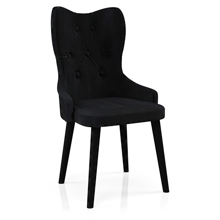 Scaun Babyface Lord Negru (Picior Negru) HAMAN