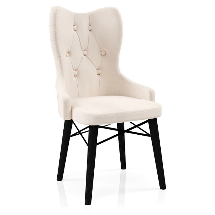 Scaun Babyface Lord Crema (Picior Negru) HAMAN