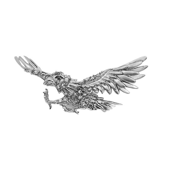Brosa Argint 925 Vultur Lacramioara 5 cm