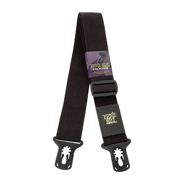 Curea pentru chitara Ernie Ball, Wide Polylock, 4056, 2 inch, Negru
