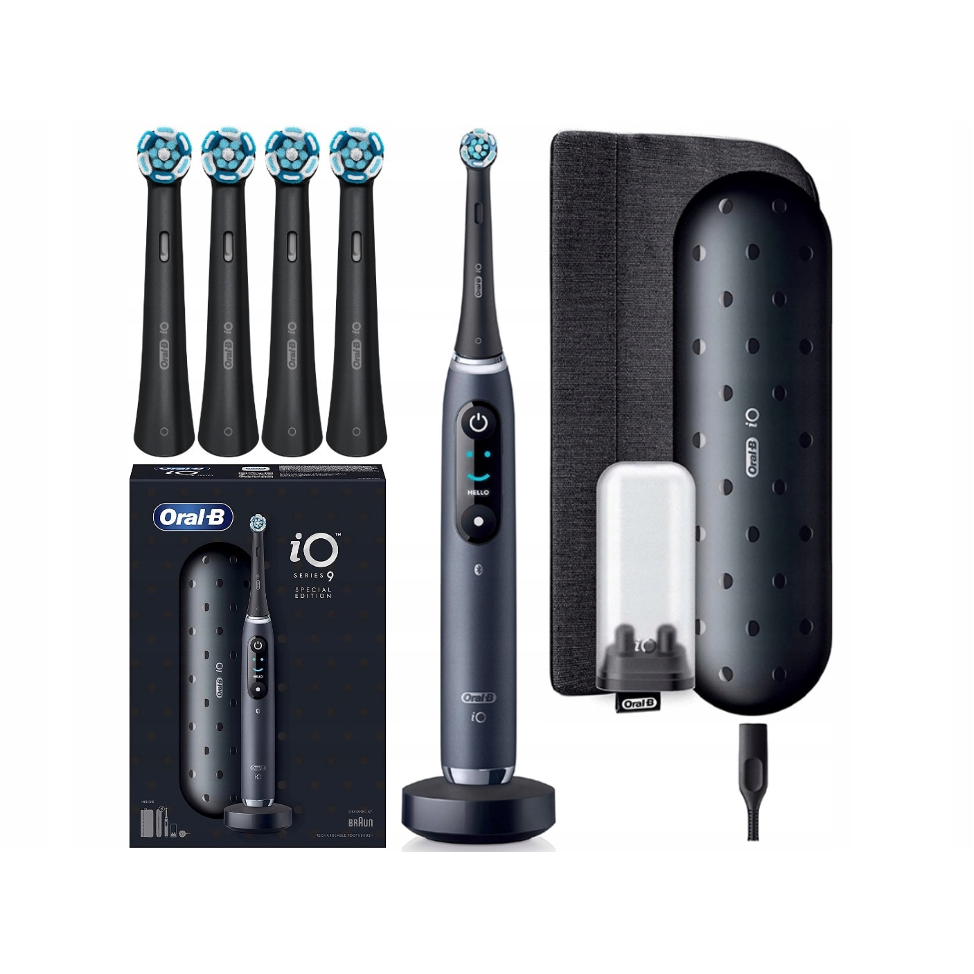 Set, Periute de dinti electrice Oral-B iO Series 9 Black Onyx