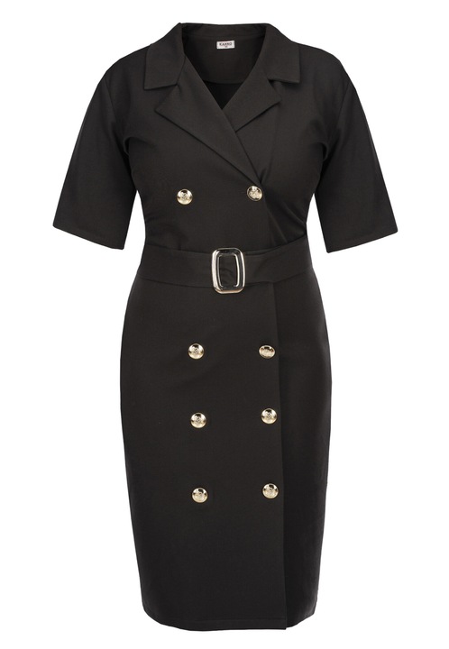 Rochie dama Karko, Negru, Poliester, Negru