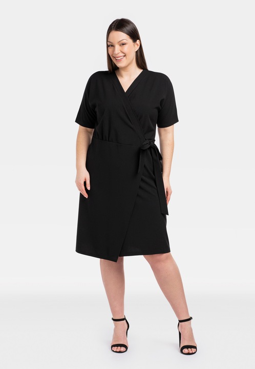 Rochie dama Julitta, KARKO, Poliester, Negru, Negru
