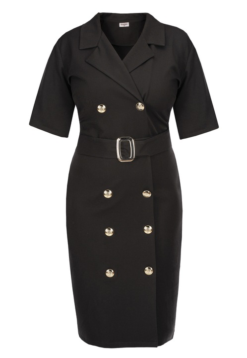 Rochie dama Karko, Negru, Poliester, Negru