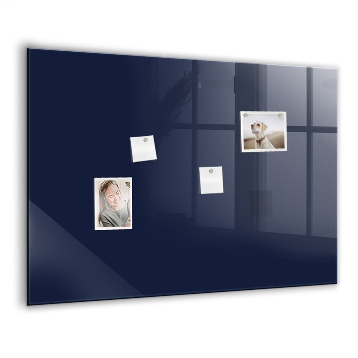 Tabla magnetica, Coloray, Culoare bleumarin inchis, Albastru deschis, 100x70 cm, Marker alb, Magneti, 010640700030400260245