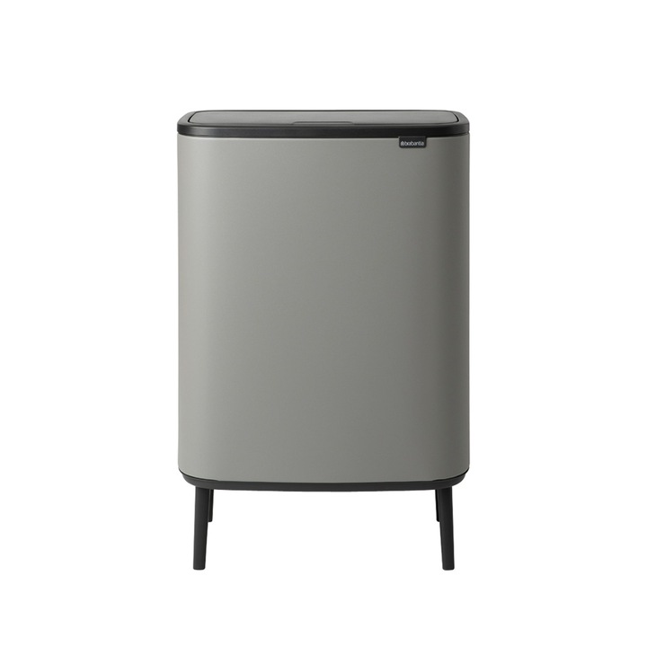 Кош за смет Brabantia Bo Touch Hi, 2x30L, Mineral Concrete Grey, Сив