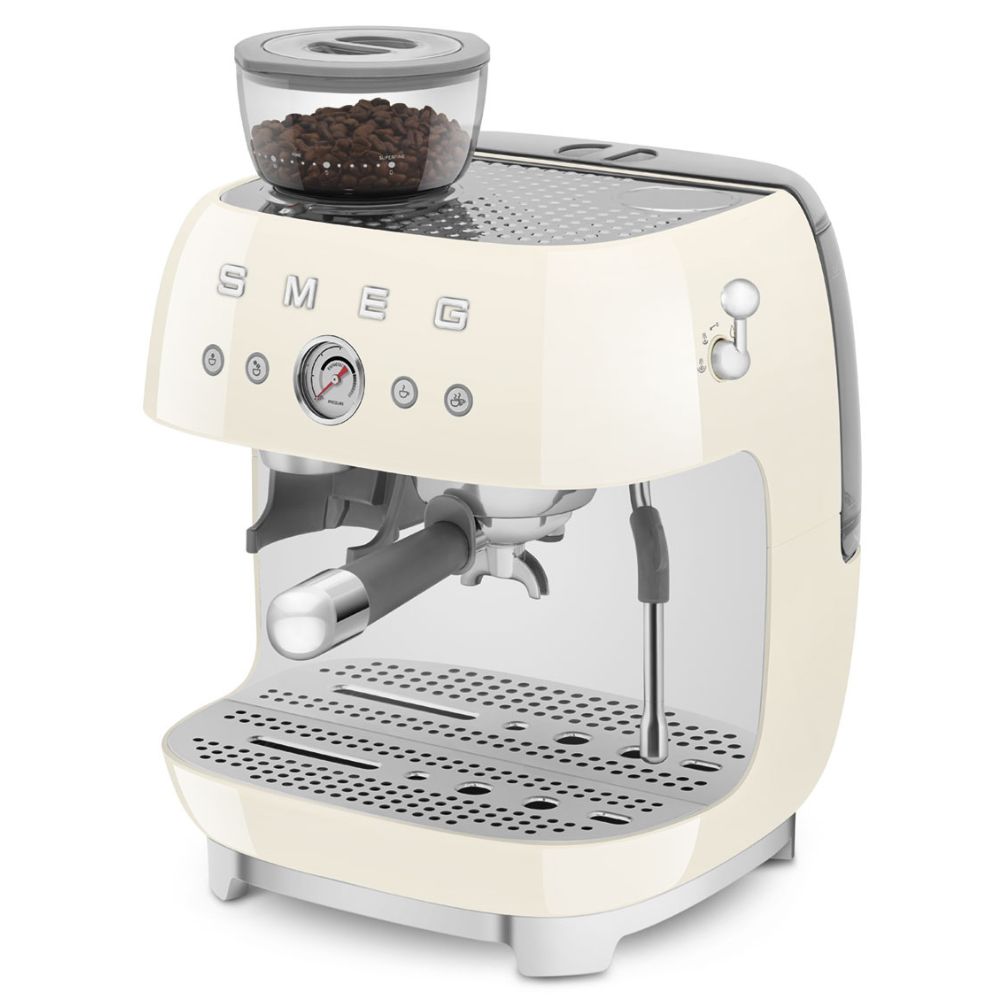 Еспресо кафемашина с интегрирана кафемелачка SMEG EGF03CREU 50's Style ...