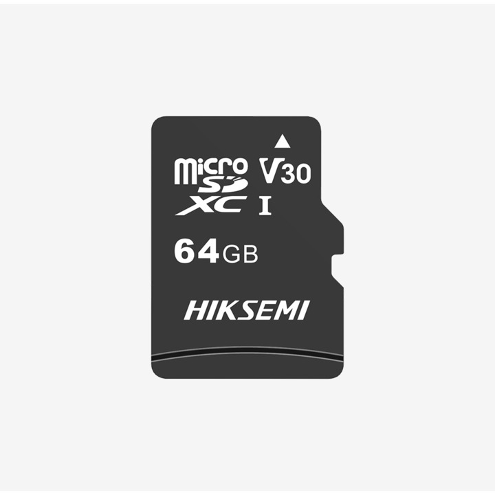 Карта памет HIKSEMI microSDXC 64GB, Class 10, UHS-I, TLC, V30, Четене 92MB/s, Запис 30MB/s