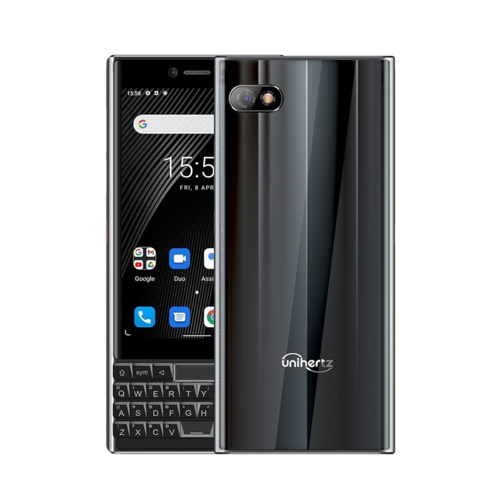 Telefon mobil Unihertz Titan Slim Negru, 4G, 4.2", 6GB RAM, 256GB ROM, Android 11, Helio P70 Octa-Core, NFC, 4100mAh, DualSIM