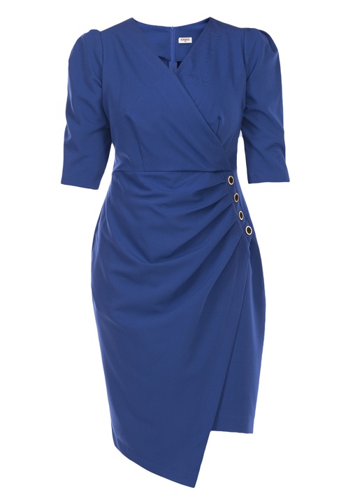 Елегантна рокля, Карко, Полиестер, Синя, Тъмносин