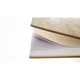 Agenda A5 cu spira metalica, lemn, cu motiv albastru-aur, 70 file, 100 g/ mp, 170 x 215 mm