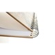 Agenda A5 cu spira metalica, lemn, cu motiv albastru-aur, 70 file, 100 g/ mp, 170 x 215 mm