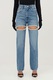 Blugi dama, ELINE STUDIOS, Crystals, Denim, Albastru, 40EU