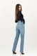 Blugi dama, ELINE STUDIOS, Crystals, Denim, Albastru, 40EU