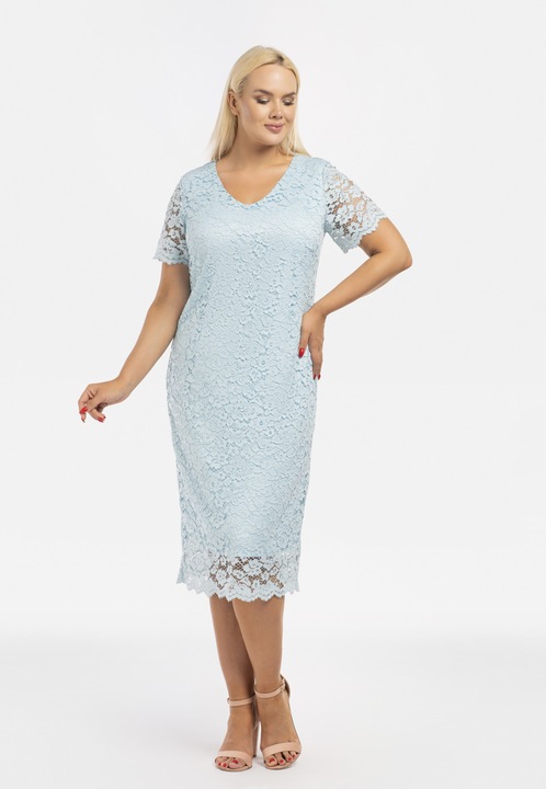 Rochie Karko, Dantela, Albastru, Albastru