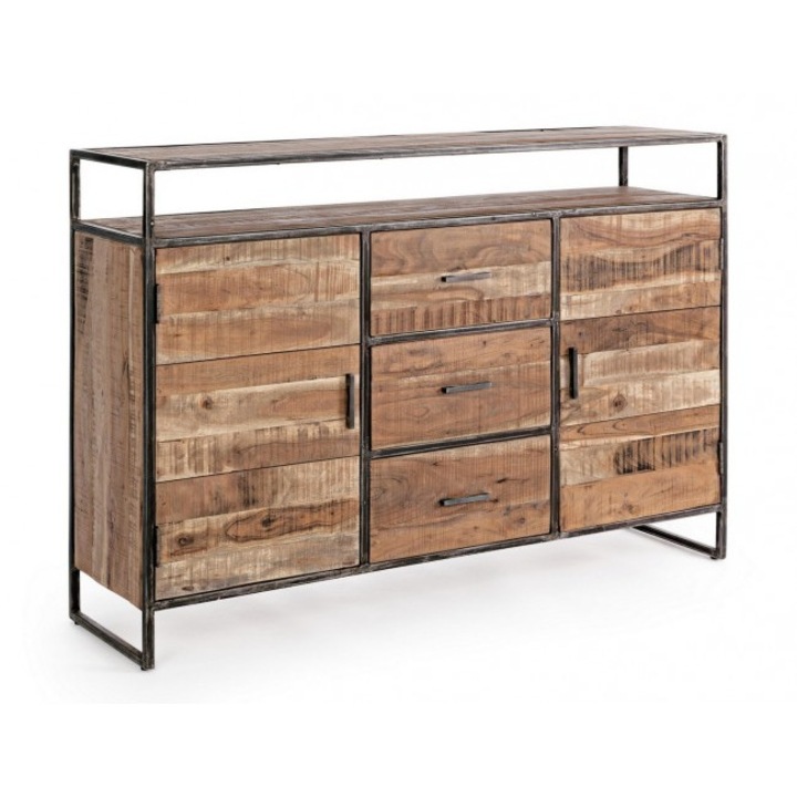 Скрин желязо дърво кафяв Elmer 150 x 40 x 105 см