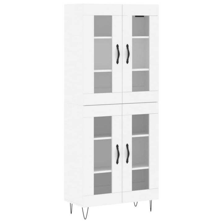 Dulap inalt vidaXL, alb, 69, 5x34x180 cm, lemn compozit, 47.5 Kg