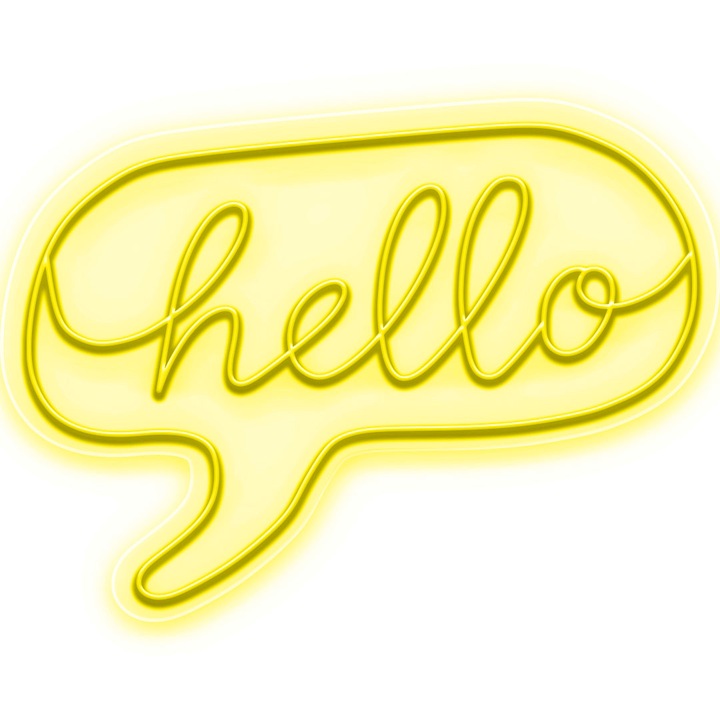 Semn Luminos LED Neon Coffee, Galben, 56x65x0.8cm