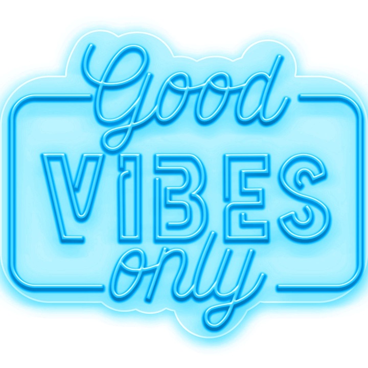 Semn Luminos LED Neon Good Vibes, Portocaliu, 149x125x0.8cm