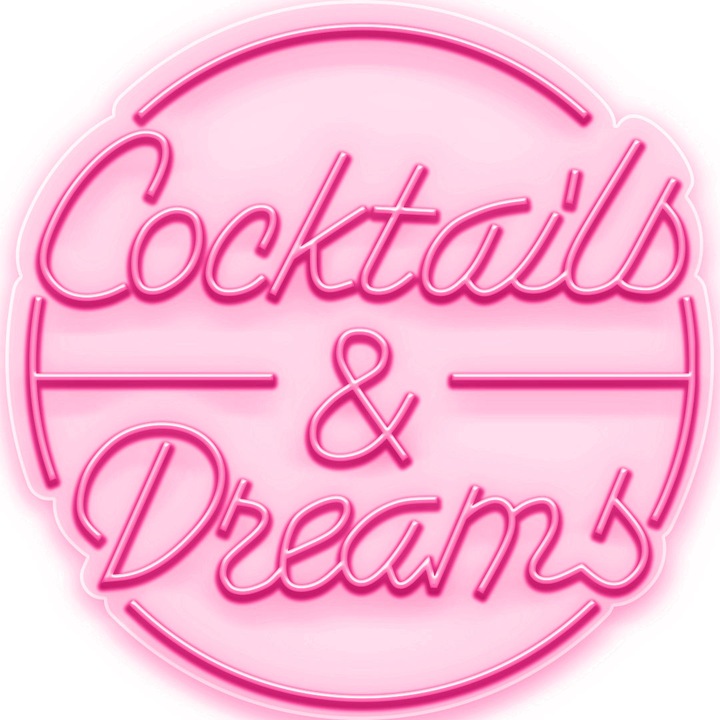 Semn Luminos LED Neon Cocktails & Dreams, Magenta, 125x127x0.8cm